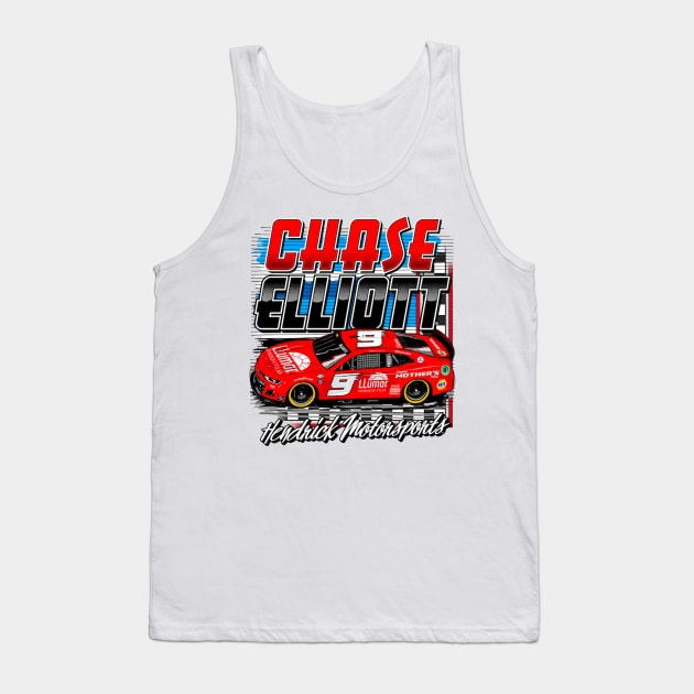 Chase Elliott Ash LLumar Finish Line Tank Top by art.Hamdan